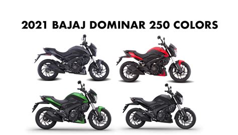 2021 Bajaj Dominar 250 Colors: Red, Black, Green - GaadiKey