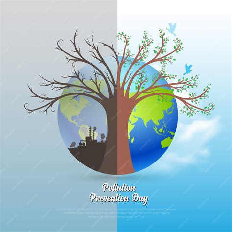 Premium Vector | National pollution control day design background vector World pollution ...