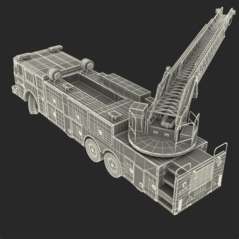 Ladder Fire Truck Rigged 3D Model $199 - .max - Free3D