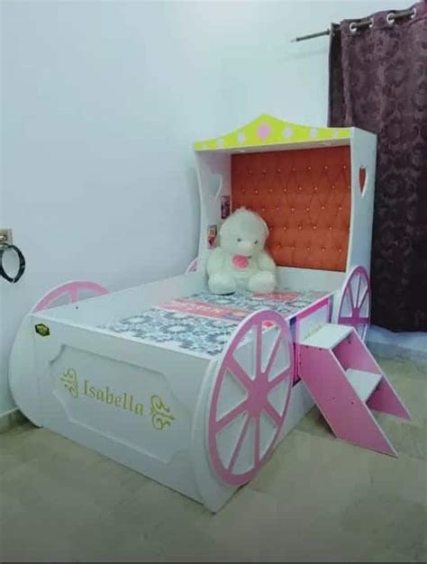 FH-1333 Isabella Princess Car Bed - furniturehub.pk