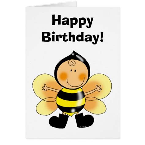 Happy Birthday! (bee costume) Card | Zazzle