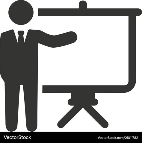 Business presentation icon Royalty Free Vector Image