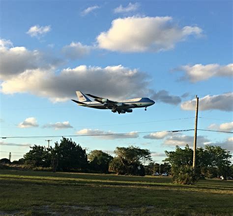 Just took this pic of Airforce one landing at Palm Beach International ...