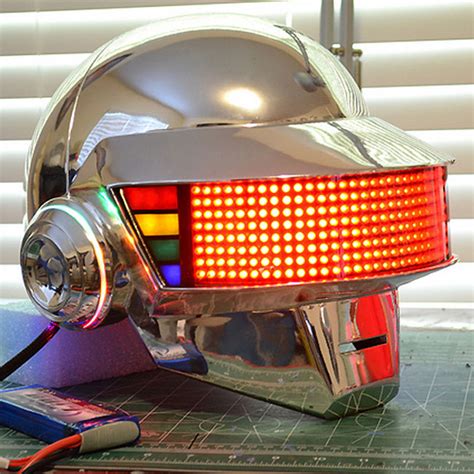 Awesome Daft Punk Replica Helmet Complete With Programmable LED Faceplate (video)