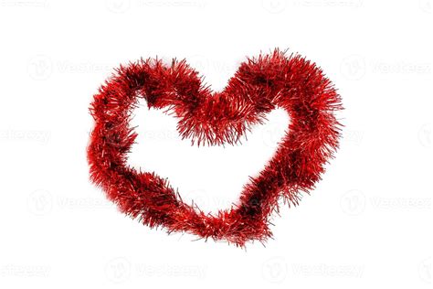 Christmas lights in the shape of heart on whitebackground 17461422 Stock Photo at Vecteezy