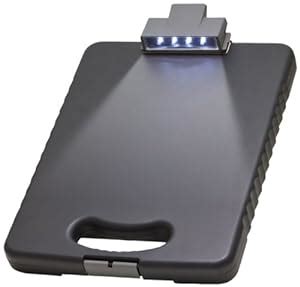 Amazon.com : Officemate OIC Deluxe Letter/A4 Size Tablet Clipboard Case with LED Light, Charcoal ...