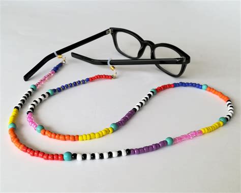 Bead Eyeglass Holders Beaded Glasses Chain Beaded Eyeglass Holder Chain ...