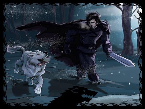 Jon Snow and Ghost by Lucas-Zebroski on DeviantArt