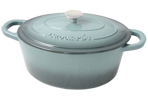 Crock-pot Artisan 7 qt. Non-Stick Cast Iron Oval Dutch Oven & Reviews | Wayfair