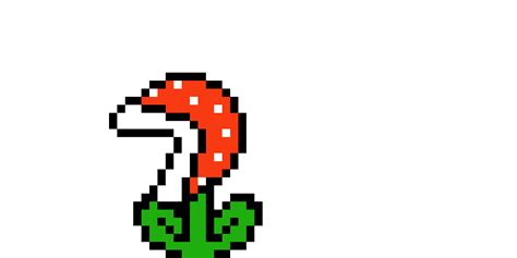 Fire piranha plant pixel art