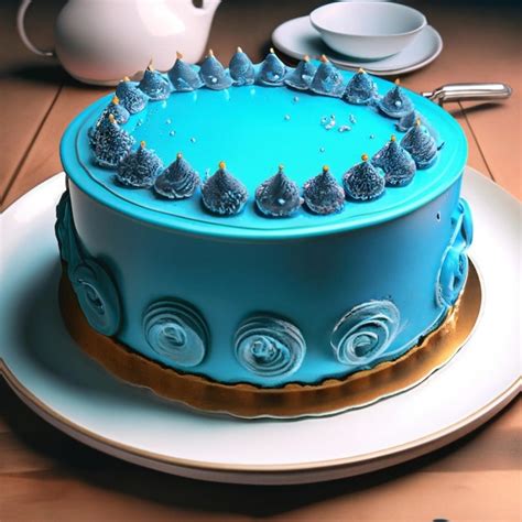 Premium AI Image | blue cake