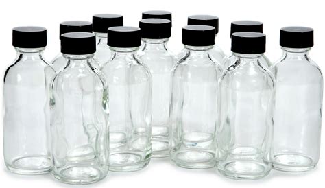 Vivaplex, 12, Clear, 2 oz Glass Bottles, with Lids- Buy Online in South ...