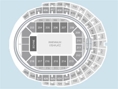 Standing Seating Plan - Lanxess Arena