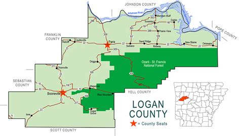 zz Logan County Map - Encyclopedia of Arkansas