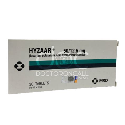 Buy Hyzaar 50/12.5mg Tablet 15s (strip)- Uses, Dosage, Side Effects ...