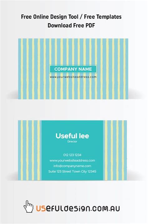 Free Business Card Template $0 | Free business card templates, Free ...