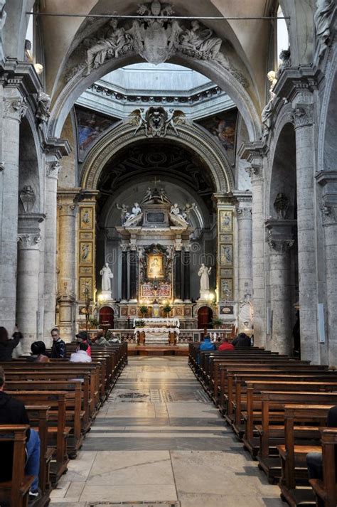 Interior of the Basilica of Santa Maria Del Popolo. Rome, Italy ...