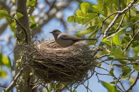 Premium AI Image | Nesting Collared Dove