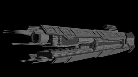 3D model Spaceship Frigate VR / AR / low-poly OBJ FBX BLEND - CGTrader.com