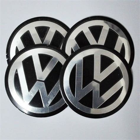 VOLKSWAGEN VW Sticker Aluminum Size 90mm Emblem Decal Logo Set of 4pcs