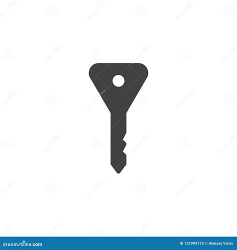 Lock key vector icon stock vector. Illustration of simple - 132999175