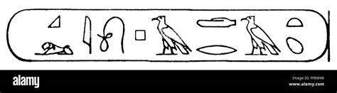 EGYPT: CLEOPATRA'S NAME. /nCartouche containing the name of Cleopatra written in hieroglyphic ...