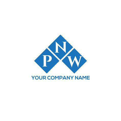 PNW letter logo design on WHITE background. PNW creative initials ...