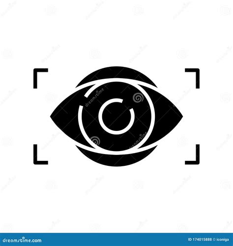 Computer Vision Black Icon, Concept Illustration, Vector Flat Symbol, Glyph Sign. Stock ...