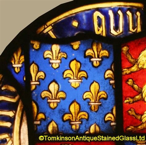 Ref: Ron466 - Roundel – Antique Stained Glass Panel - Edward III ~ Coat of Arms by Thomas ...