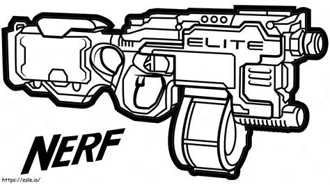 Nerf Machine Gun coloring page