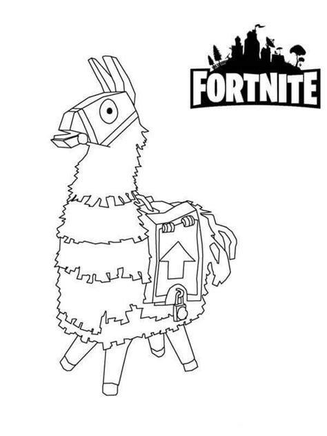 Fortnite Coloring Pages Llama