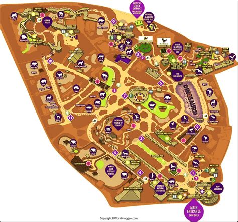 Houston Zoo Map Printable with Direction in Pdf