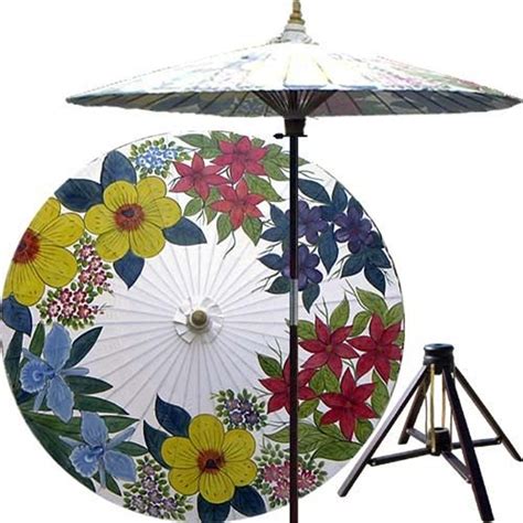 Flower Rainbow Patio Umbrella - JapaneseStyle.com