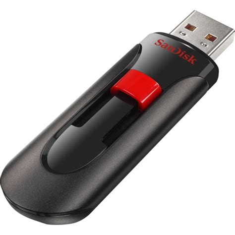 SanDisk Cruzer Glide USB Flash Drive - 128 GB - USB 2.0 - Black, Red - Retractable - Walmart.com