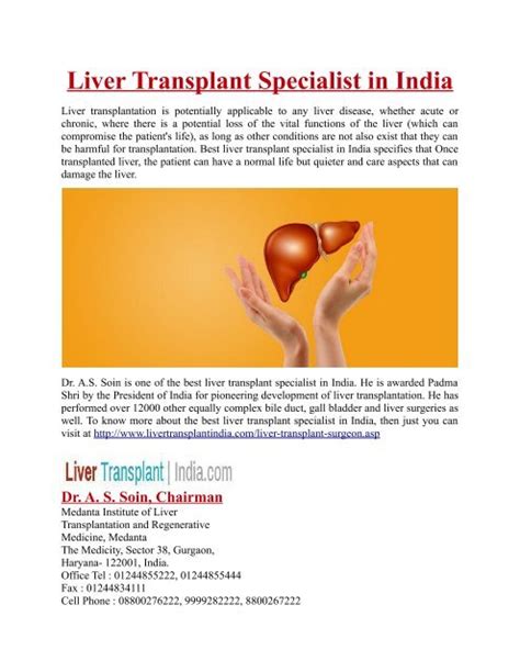 Liver Transplant Specialist in India