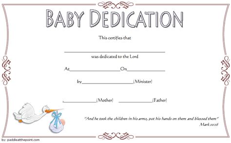 Baby Dedication Certificate Template (4) - TEMPLATES EXAMPLE | TEMPLATES EXAMPLE | Baby ...