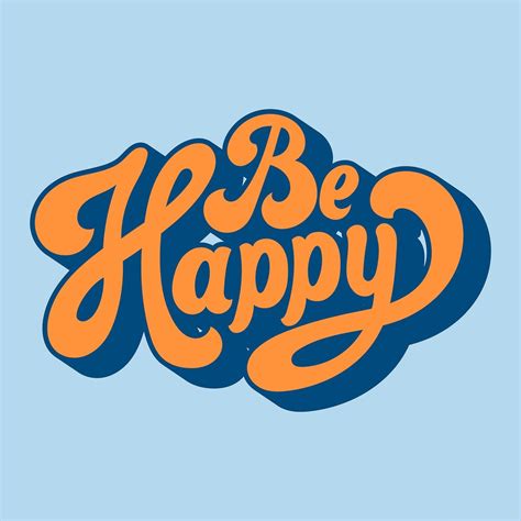 Download premium vector of Be happy typography style illustration by Tvzsu about lettering, font ...