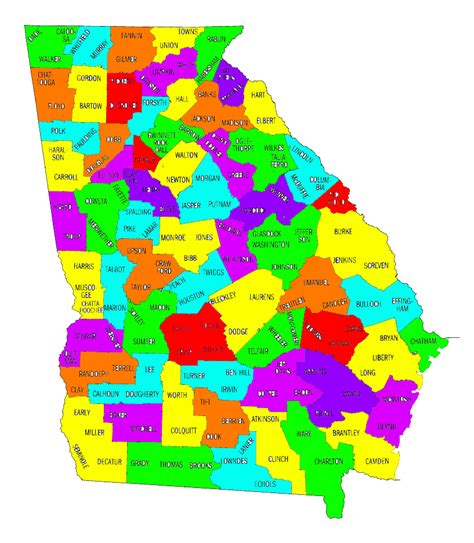 Georgia Map Showing Counties - vrogue.co