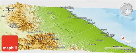 Physical Panoramic Map of Sohar