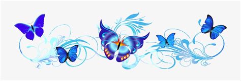 Flower And Butterfly Border Design Png - Butterflies, Dragonflies ...