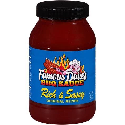 Famous Dave's Rich & Sassy Barbecue Sauce, 38 oz - Walmart.com - Walmart.com