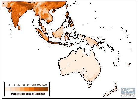 Oceania Population Density, 1995 - World | ReliefWeb