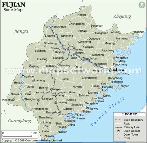 Fujian Province Map, Fujian China