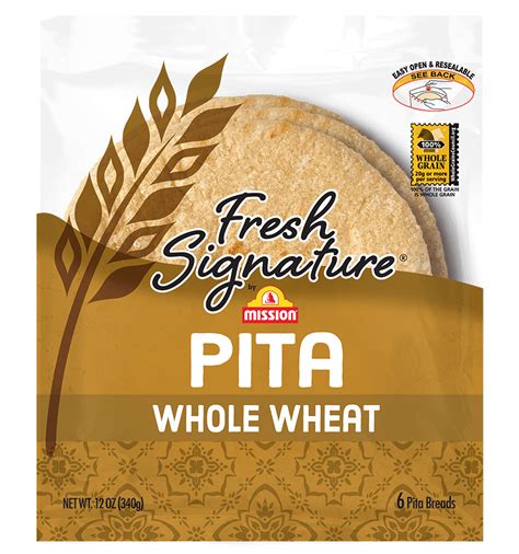 Fresh Signature Pita Whole Wheat - Mission Foods