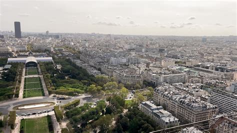 Expansive Aerial View of Paris from Eiffel Tower, Broad view over Paris ...