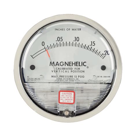 Dwyer Magnehelic Series 2000 Differential Pressure Gauge Range 5-0-5WC tillescenter Test ...