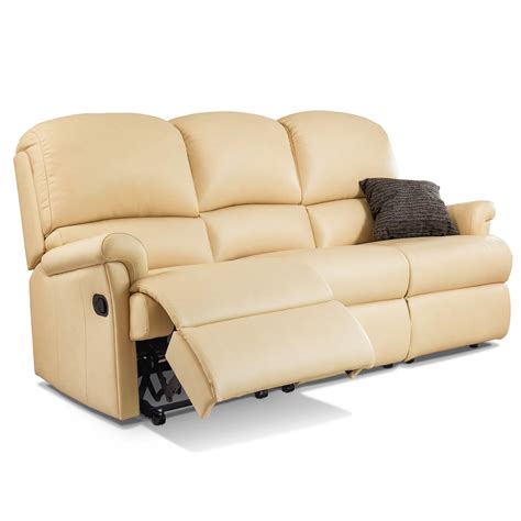 Nevada Electric Reclining 3 Seater Sofa in Leather - TR ...