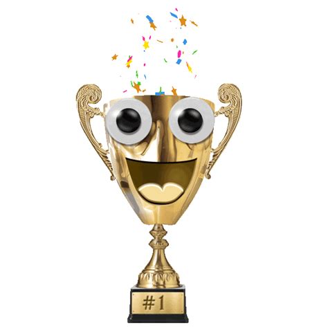 Happy Win Trophy With Confetti GIF | GIFDB.com