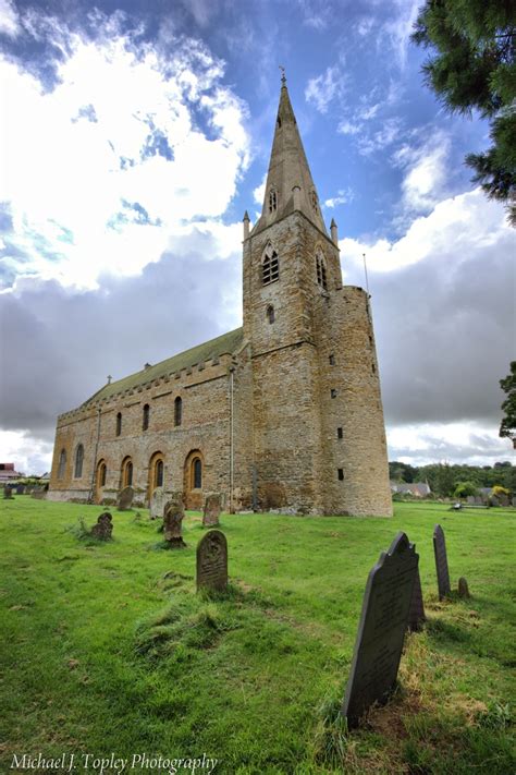 All Saints Church, Brixworth, Northamptonshire, England. A church built in 680 AD. Anglo Saxon ...