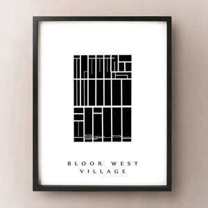 Bloor West Village Map Toronto Neighbourhood Art Print - Etsy